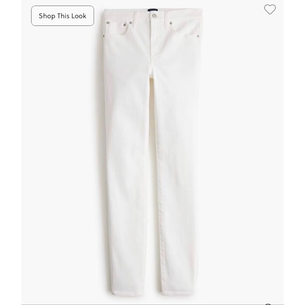 J. Crew Mid-rise skinny jean in signature stretch+ White NWT size 28 - Picture 5 of 8